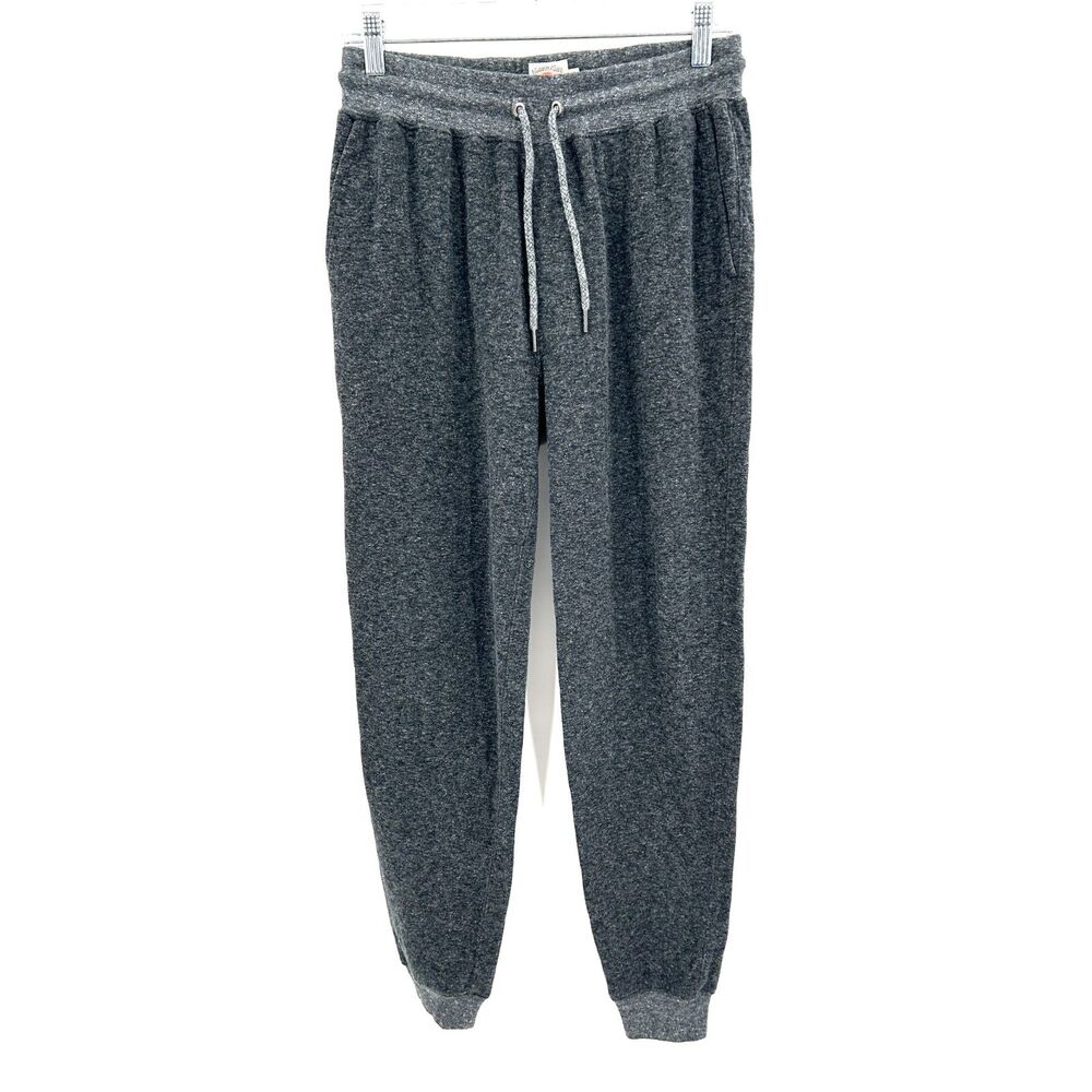 FAHERTY Men's Charcoal Gray Organic Cotton Drawstring Jogger Sweatpants Small